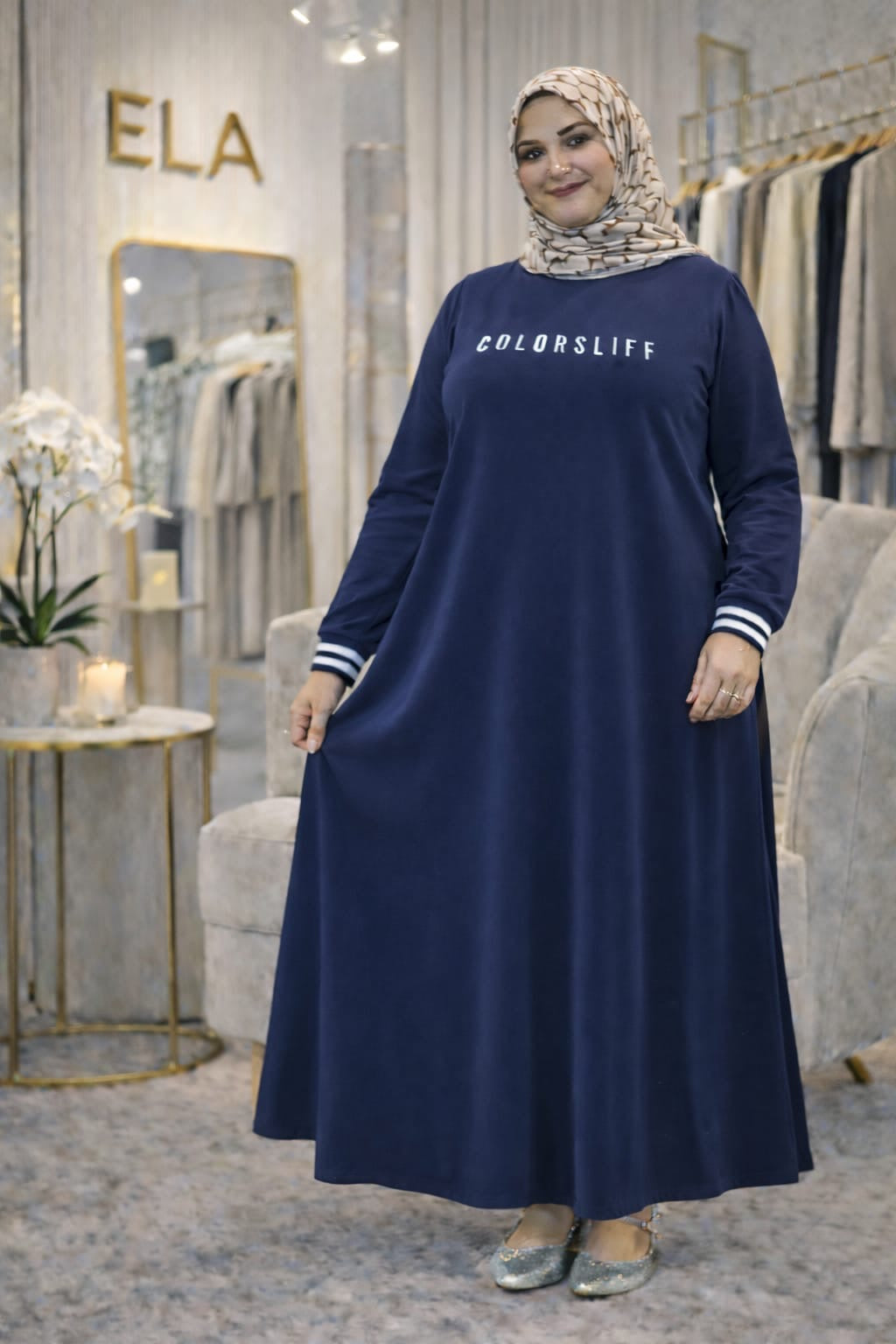Lacivert Spor Elbise