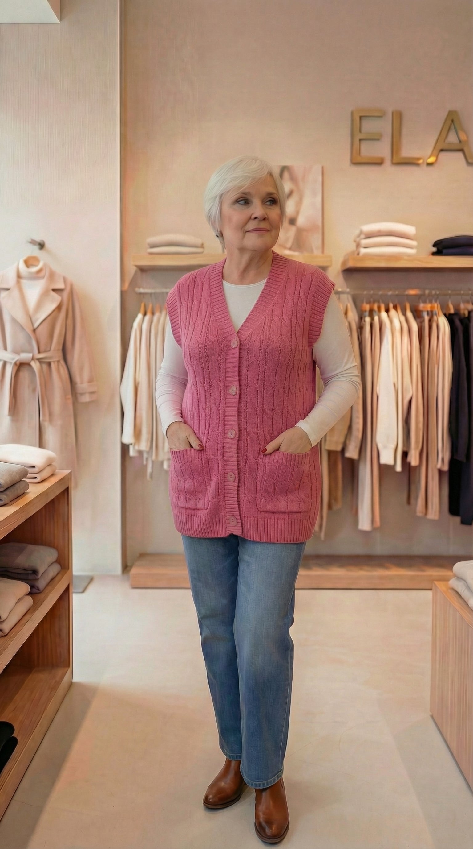 Anne Yeleği 3 Renk- Pembe