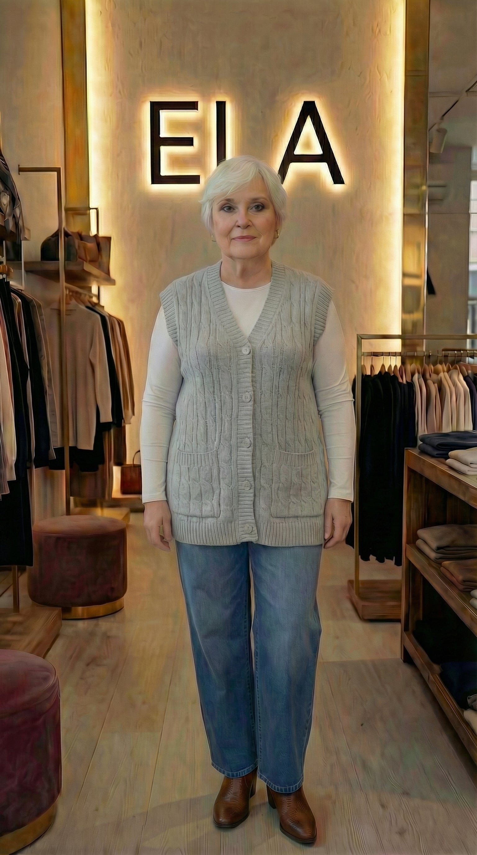 Anne Yeleği 3 Renk -Gri