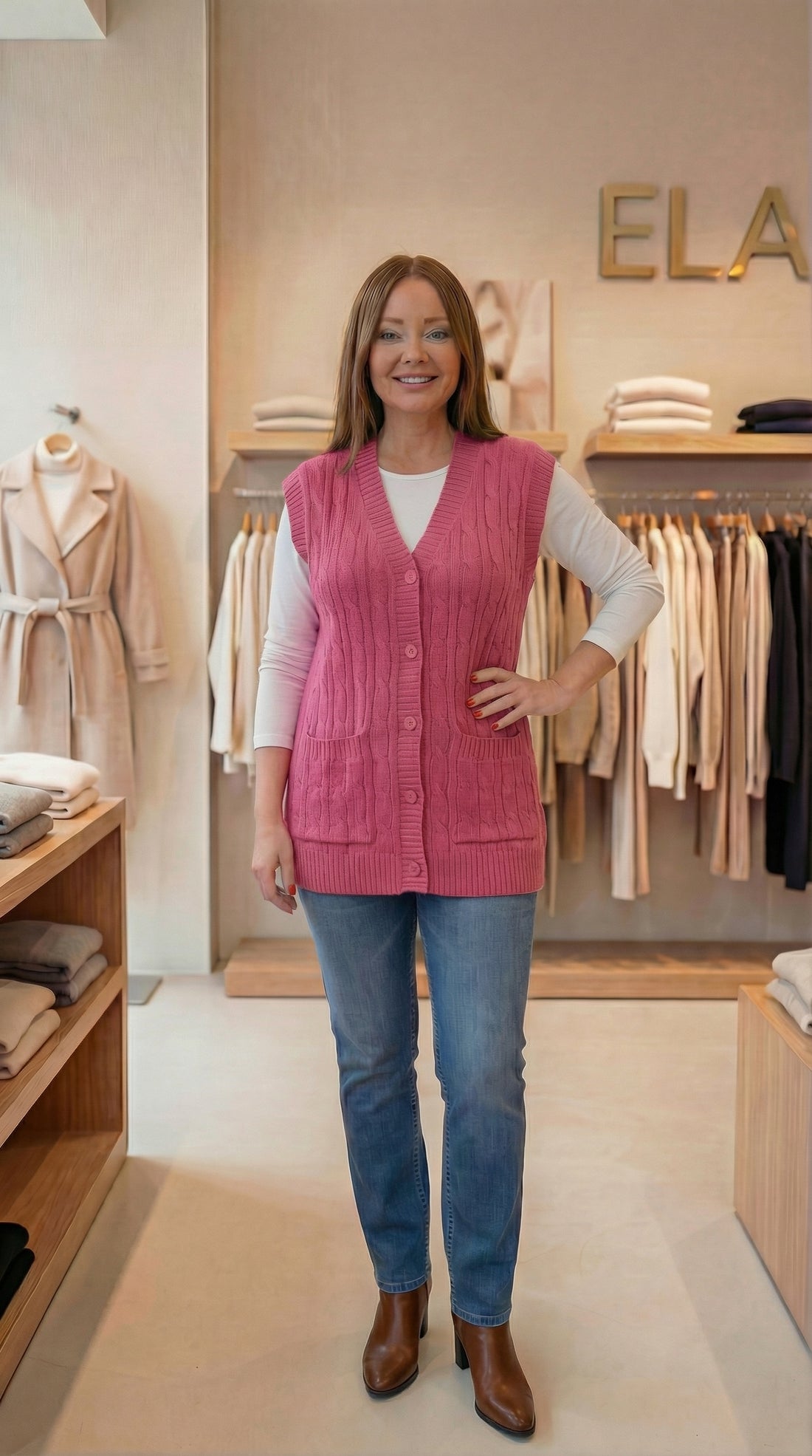 Anne Yeleği 3 Renk- Pembe