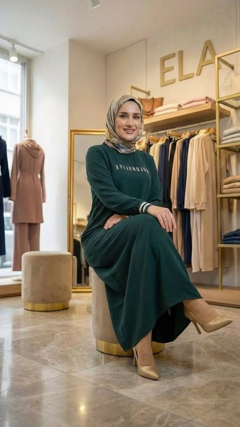 Koyu Yeşil Aerobin Elbise