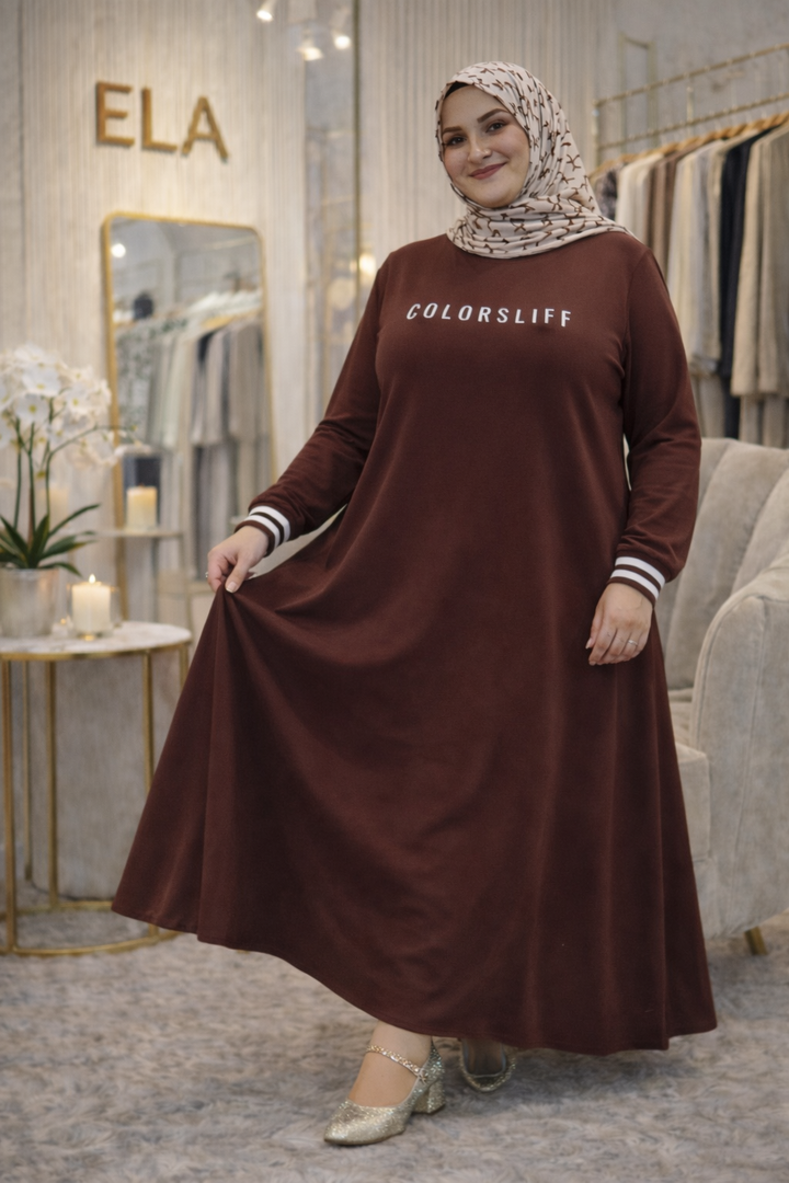 Kahverengi Spor Elbise