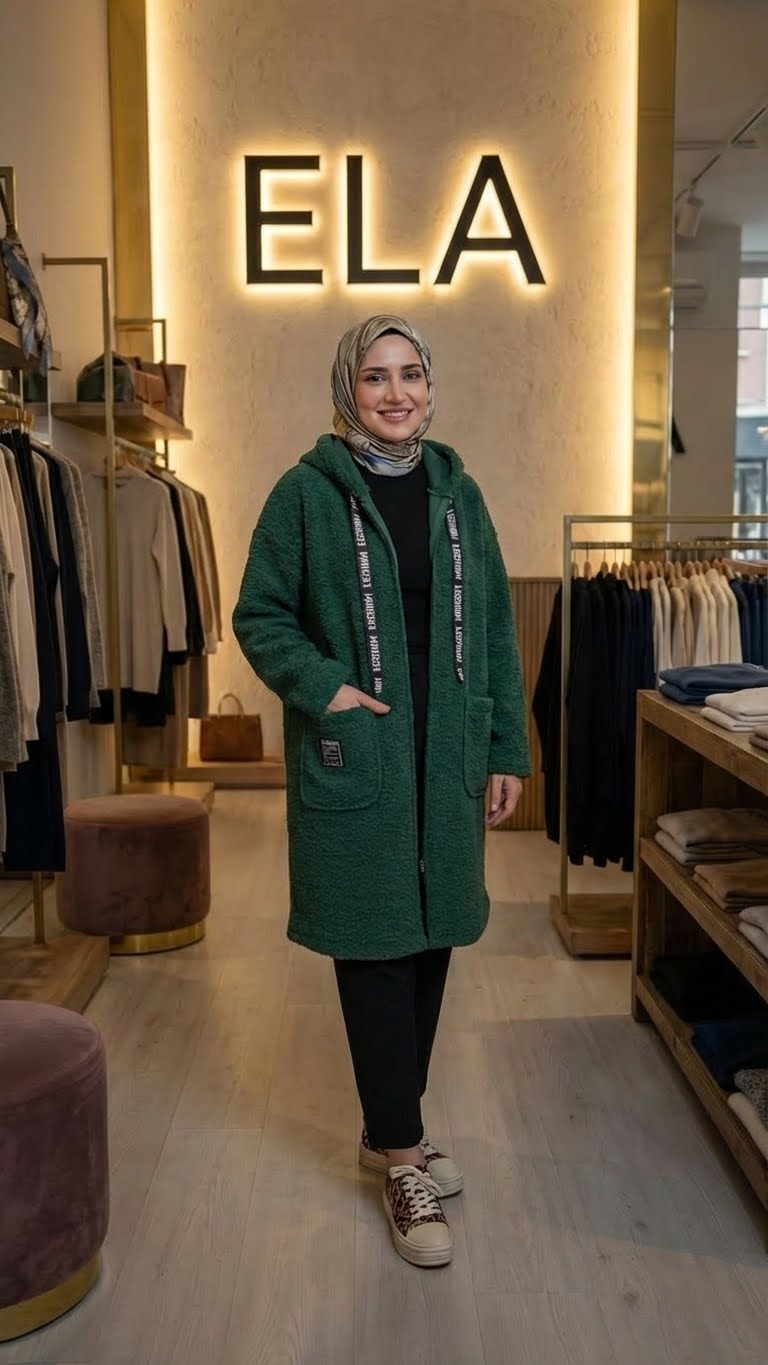 Yeşil Buklet Hırka