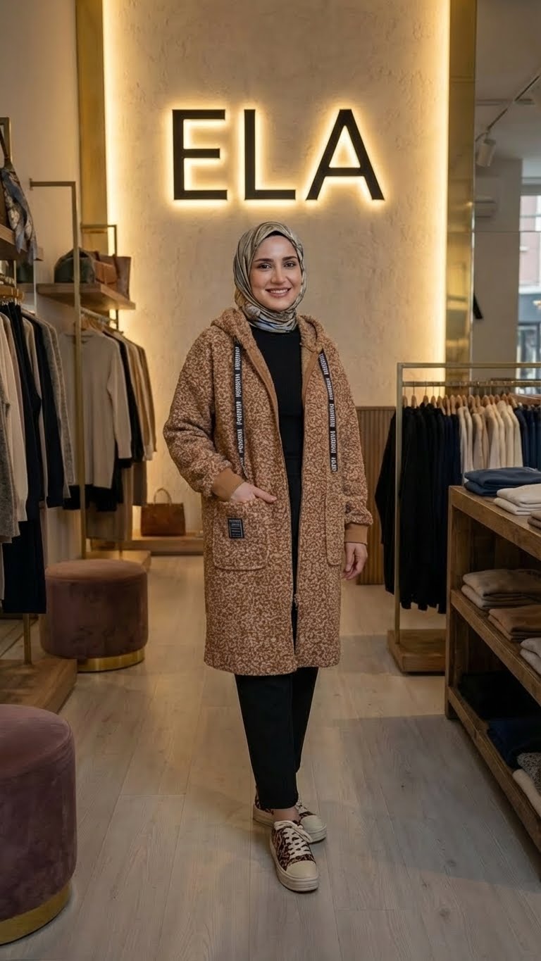 Kar Yağdı Hardal Buklet Hırka