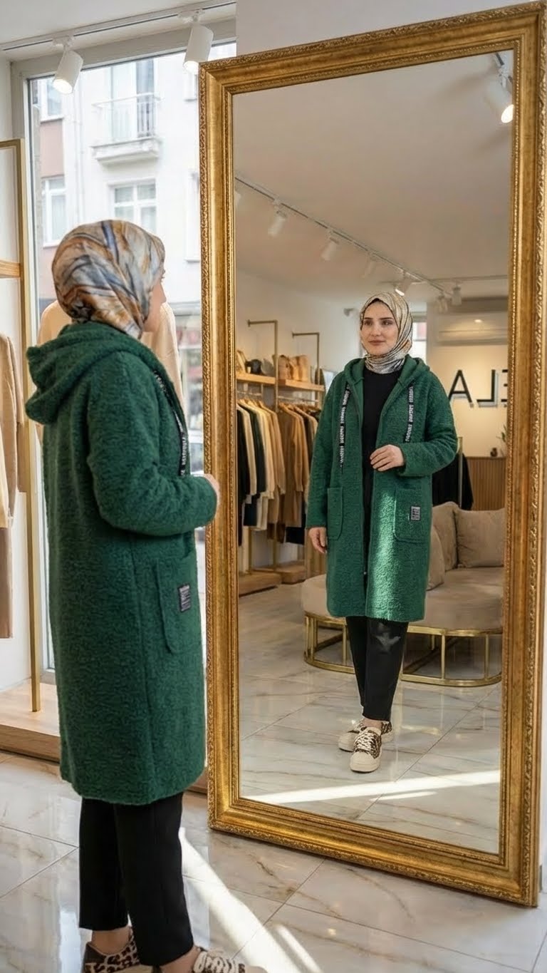 Yeşil Buklet Hırka