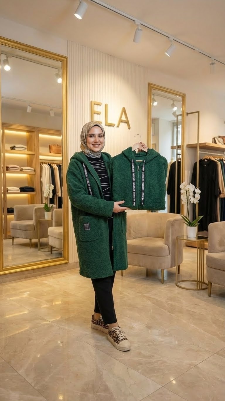 Yeşil Buklet Hırka