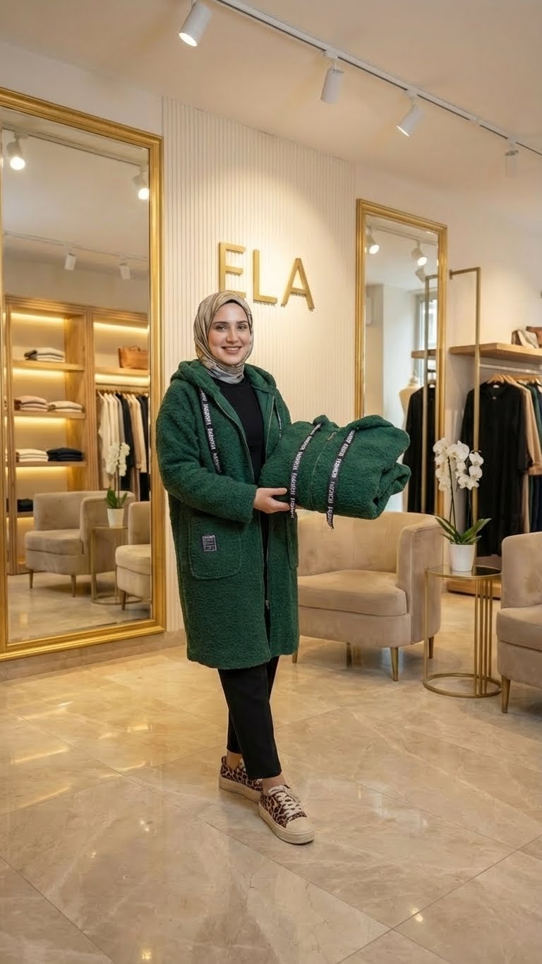 Yeşil Buklet Hırka