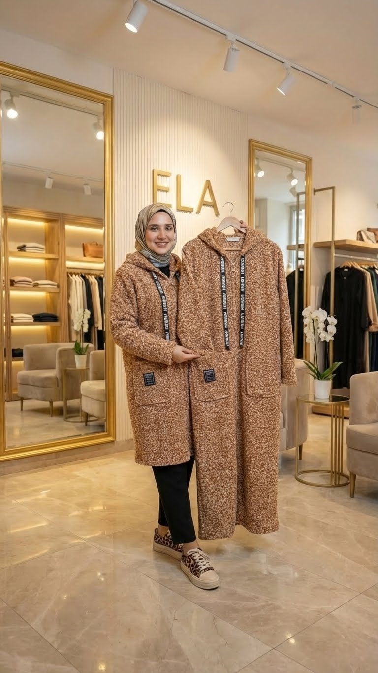 Kar Yağdı Hardal Buklet Hırka