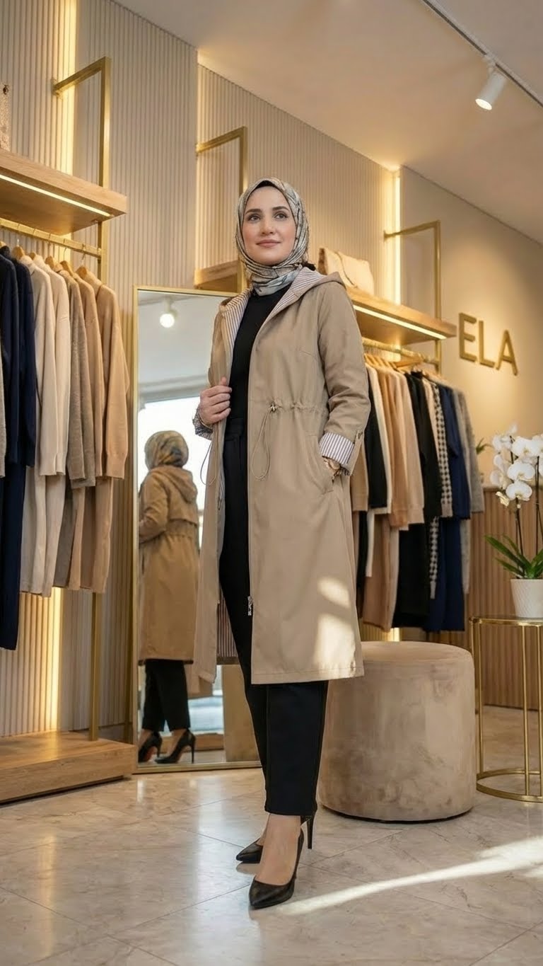 Bej Vizon Spor Trençkot