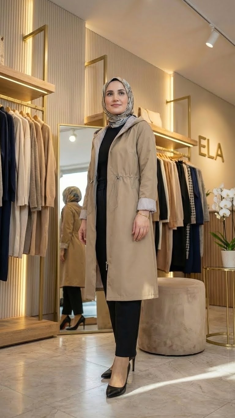 Bej Vizon Spor Trençkot