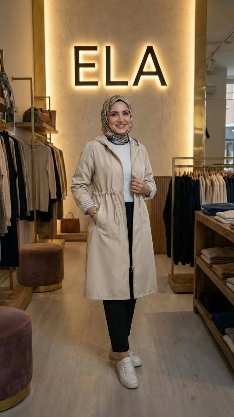 Taş Rengi Spor Trençkot