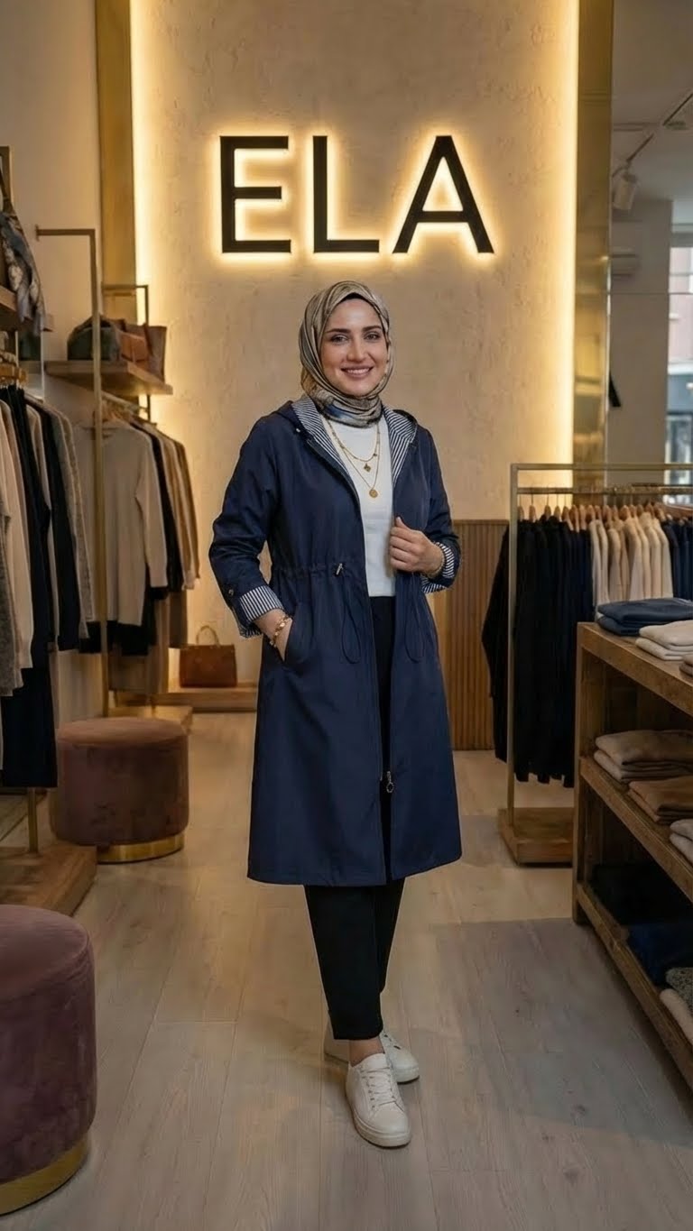 Lacivert Spor Trençkot