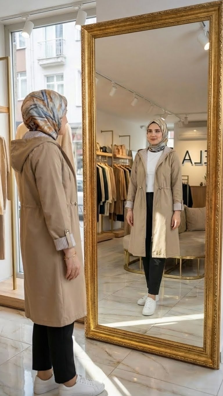 Bej Vizon Spor Trençkot