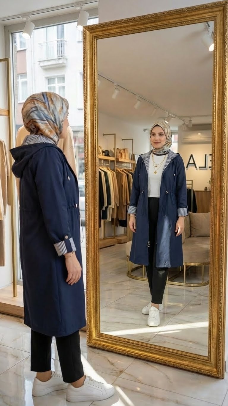 Lacivert Spor Trençkot