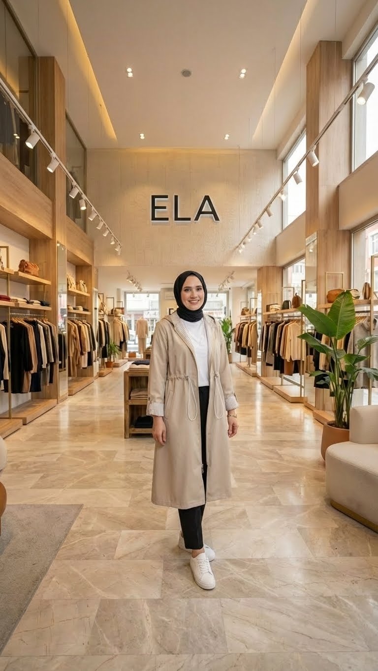 Taş Rengi Spor Trençkot