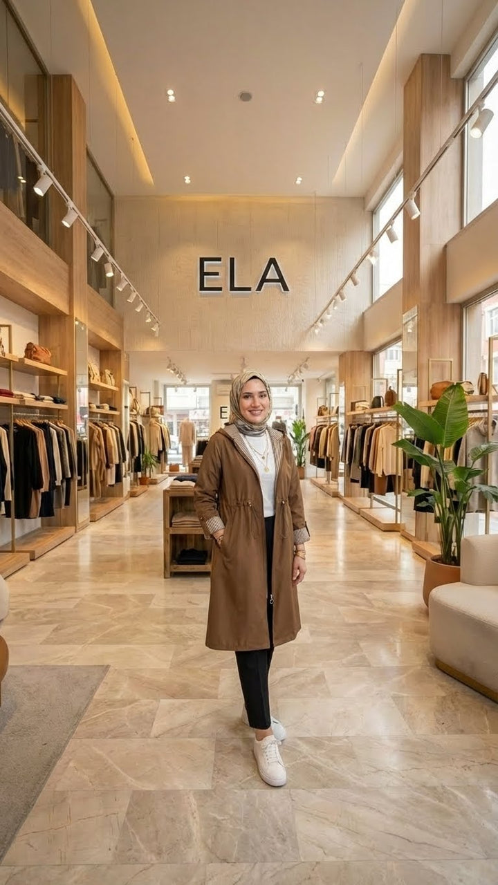 Koyu Kahverengi Spor Trençkot