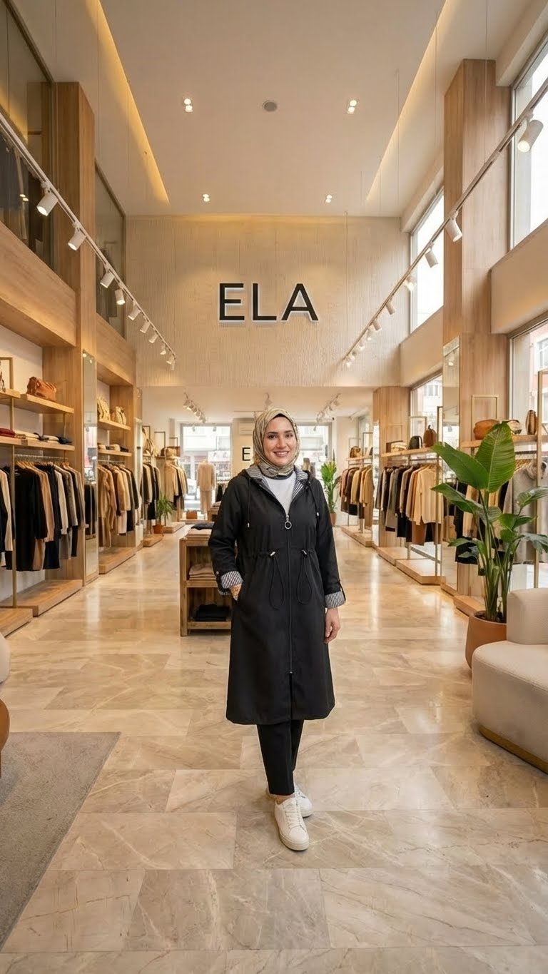 Siyah Spor Trençkot