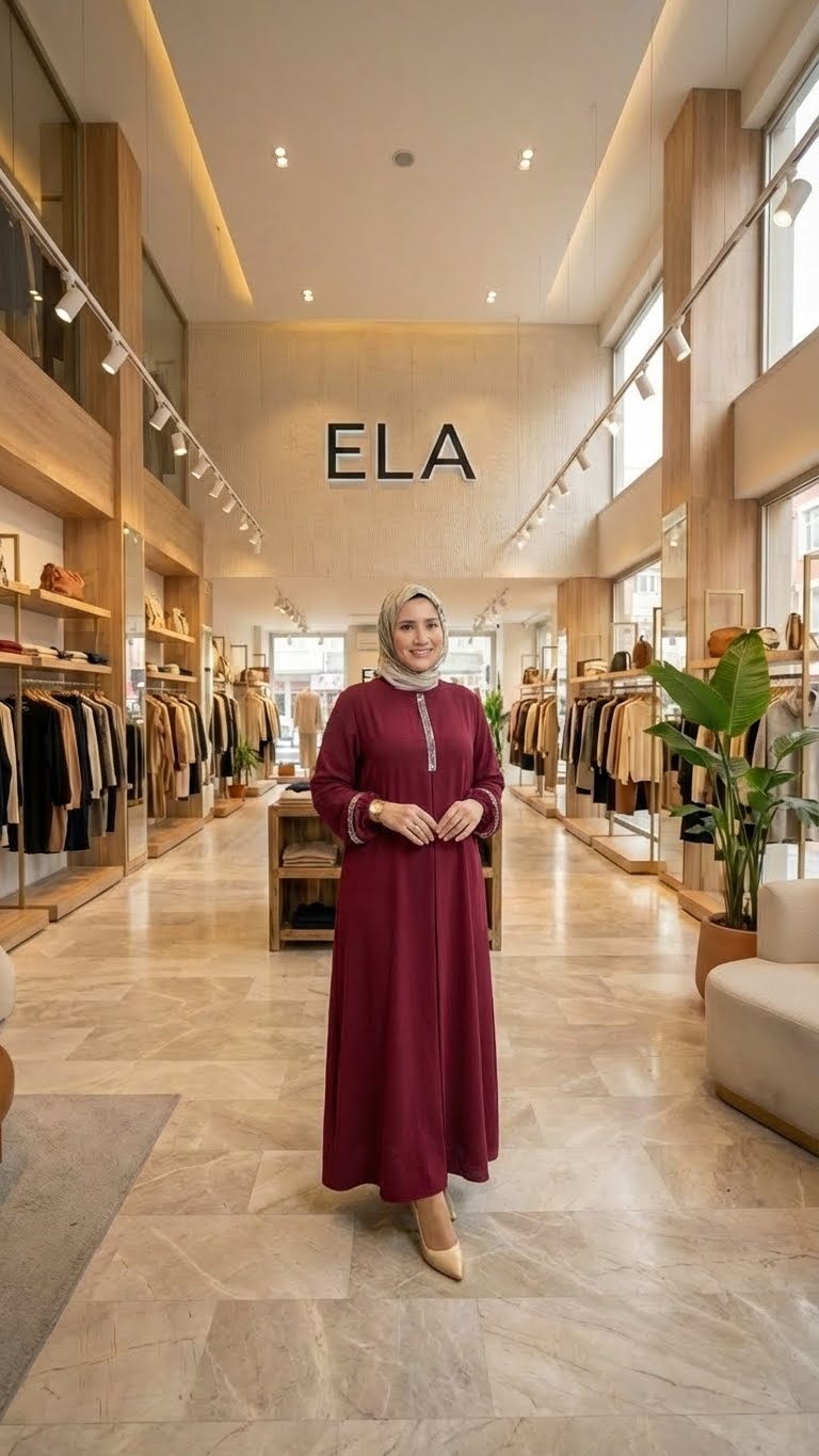 Bordo Aerobin Taşlı Elbise