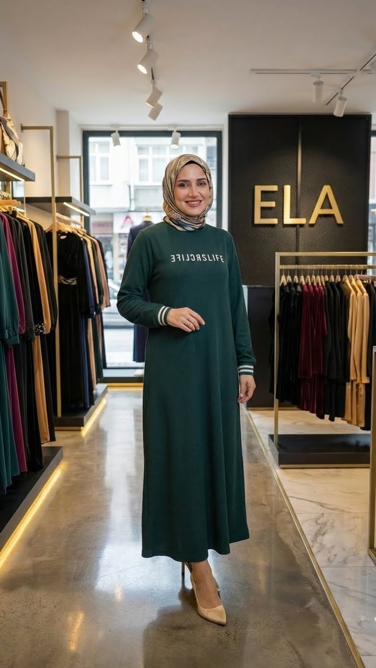 Koyu Yeşil Aerobin Elbise