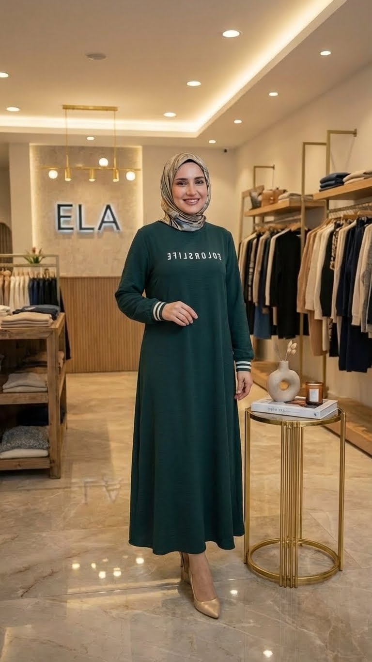 Koyu Yeşil Aerobin Elbise