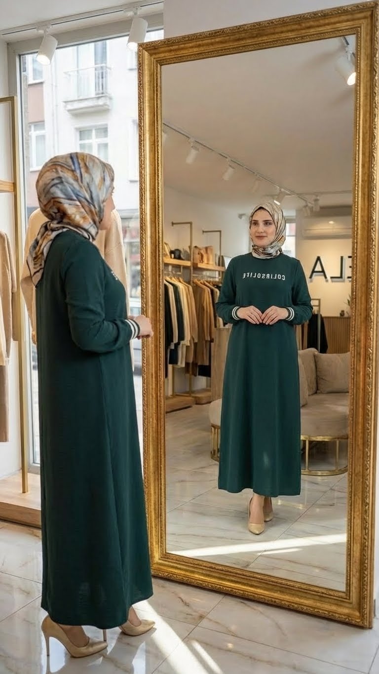 Koyu Yeşil Aerobin Elbise