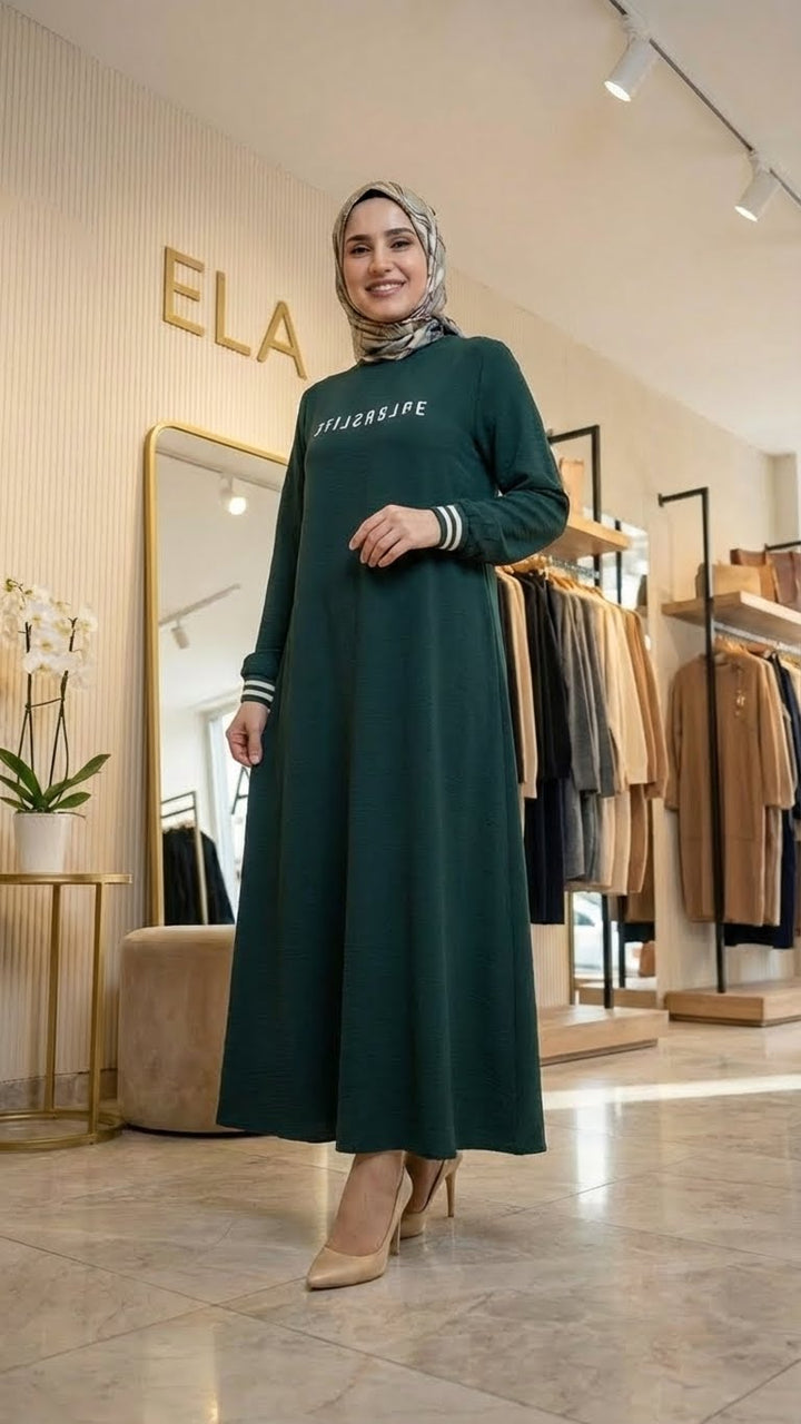 Koyu Yeşil Aerobin Elbise
