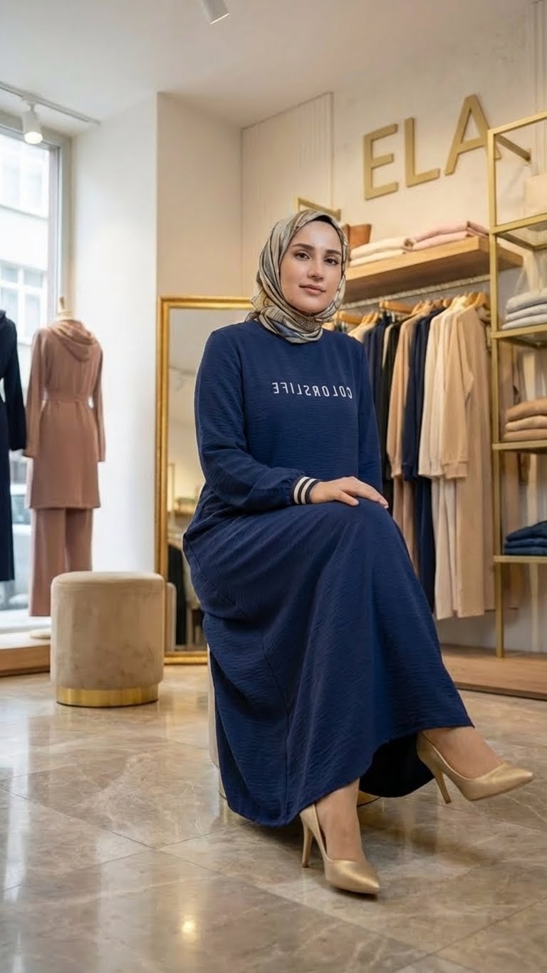 Koyu Mavi Aerobin Elbise