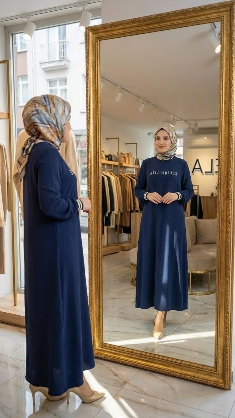 Koyu Mavi Aerobin Elbise