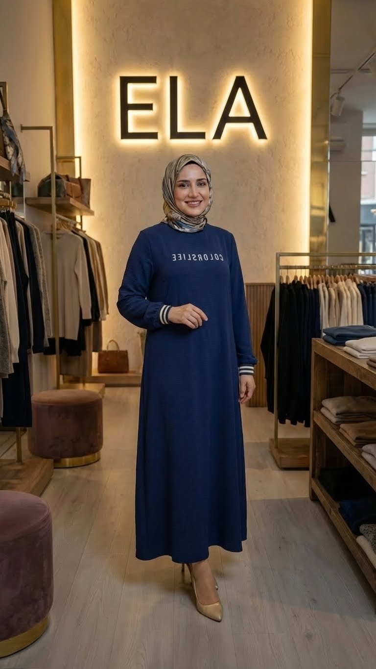 Koyu Mavi Aerobin Elbise