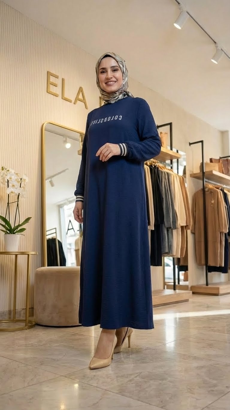 Koyu Mavi Aerobin Elbise