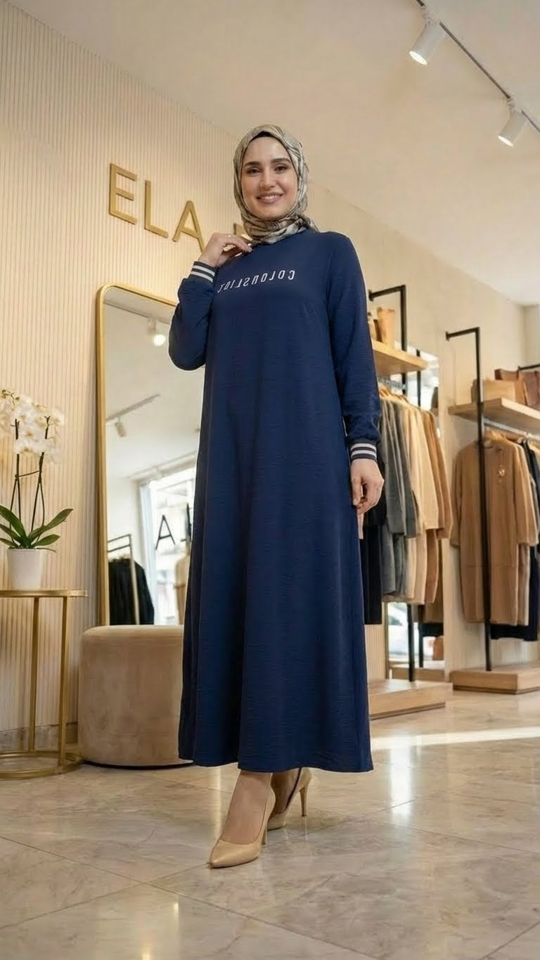 Koyu Mavi Aerobin Elbise