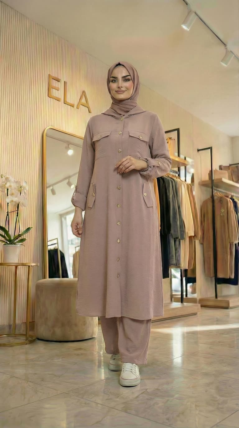 İkili Takım Aerobin Bej