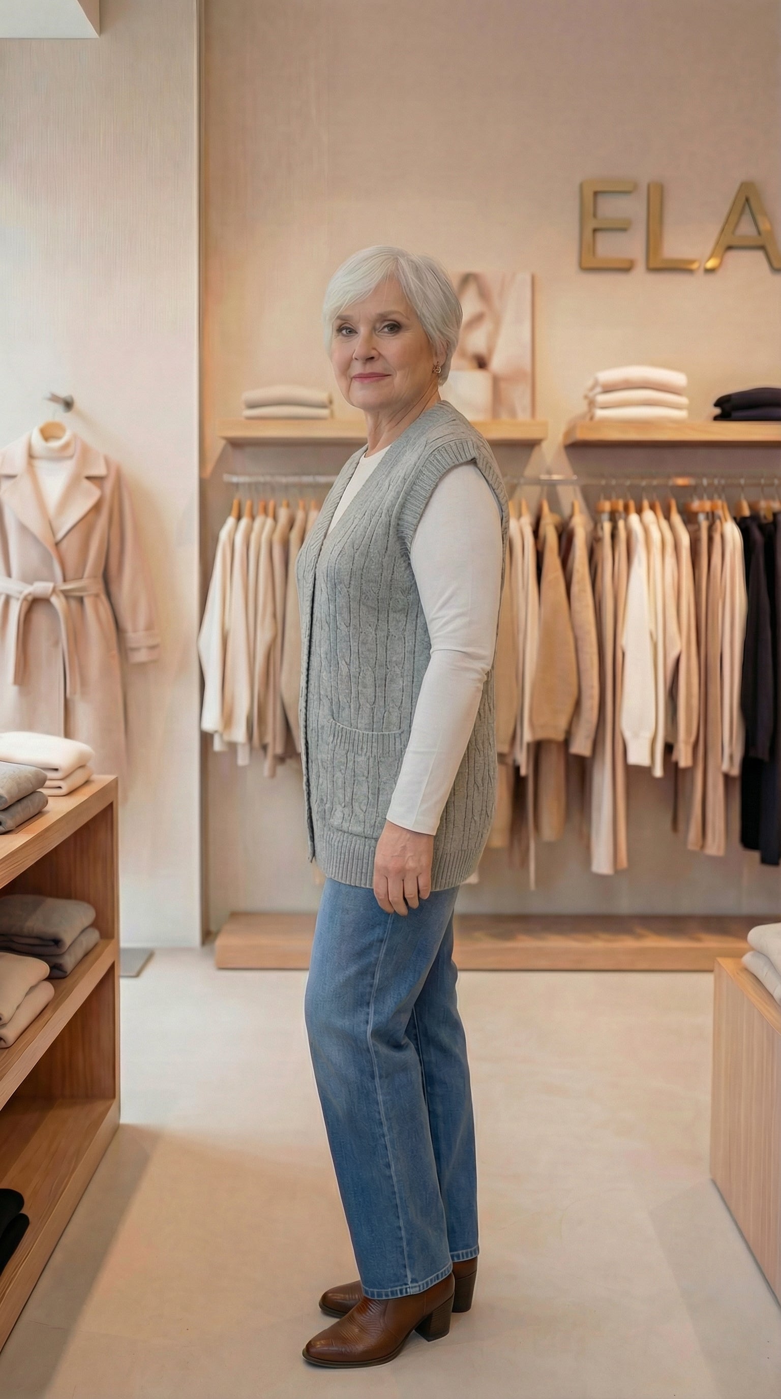 Anne Yeleği 3 Renk -Gri