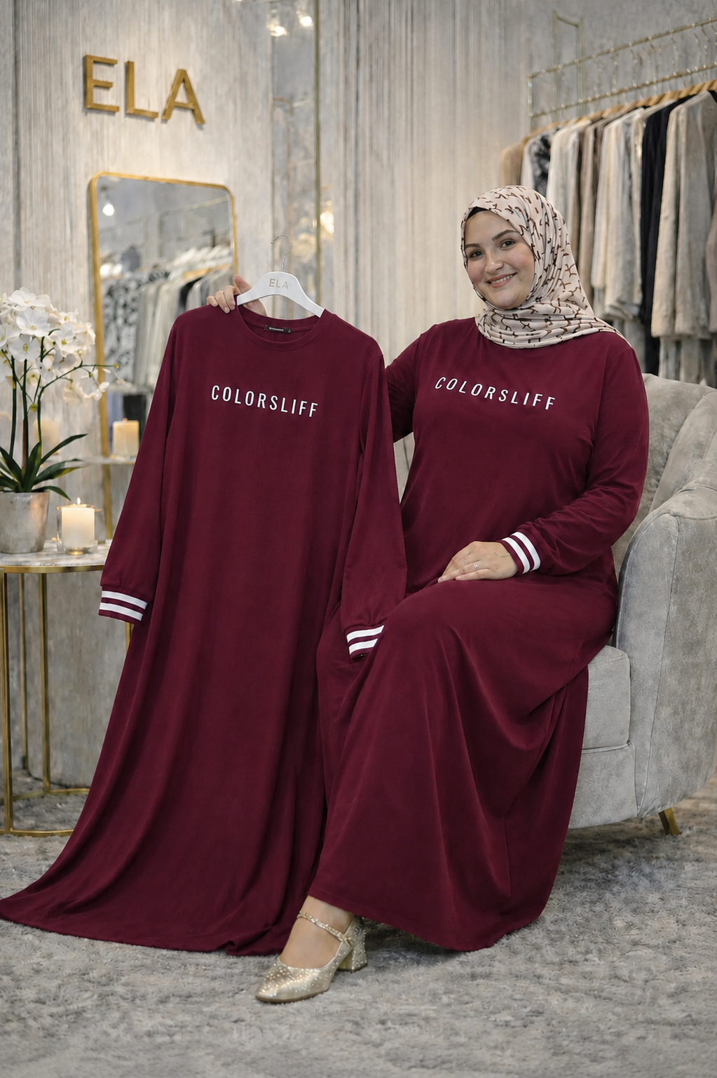 Bordo Spor Elbise  SE-027