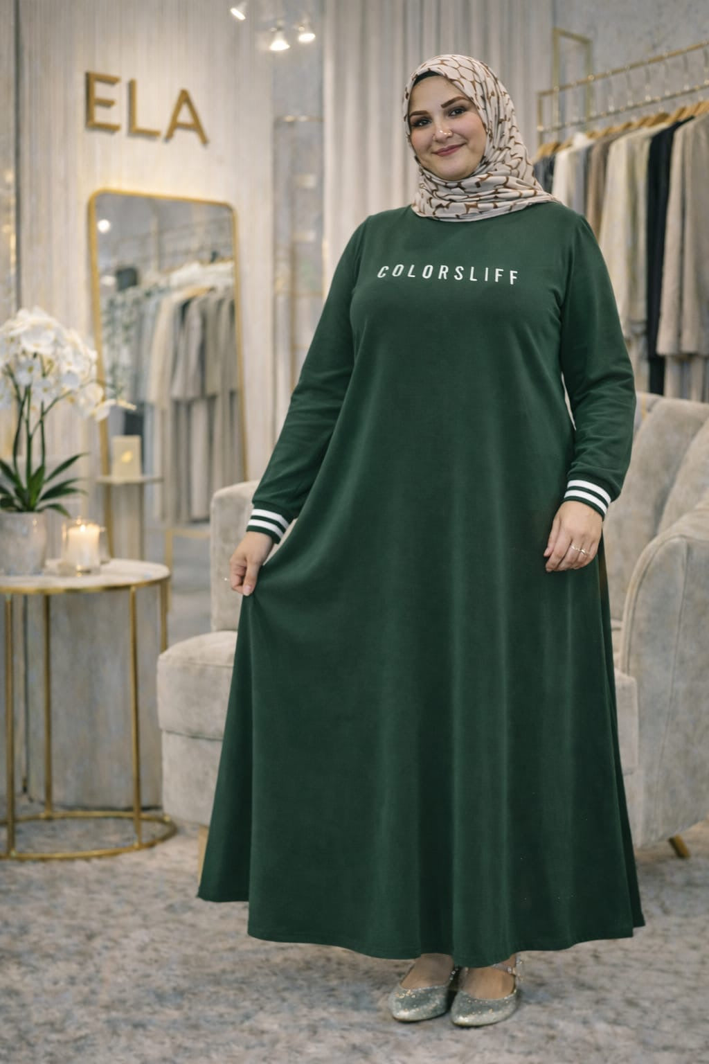Koyu Yeşil Spor Elbise