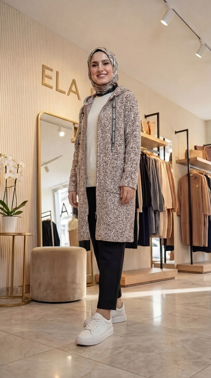 Karyağdı Vizon Buklet Hırka