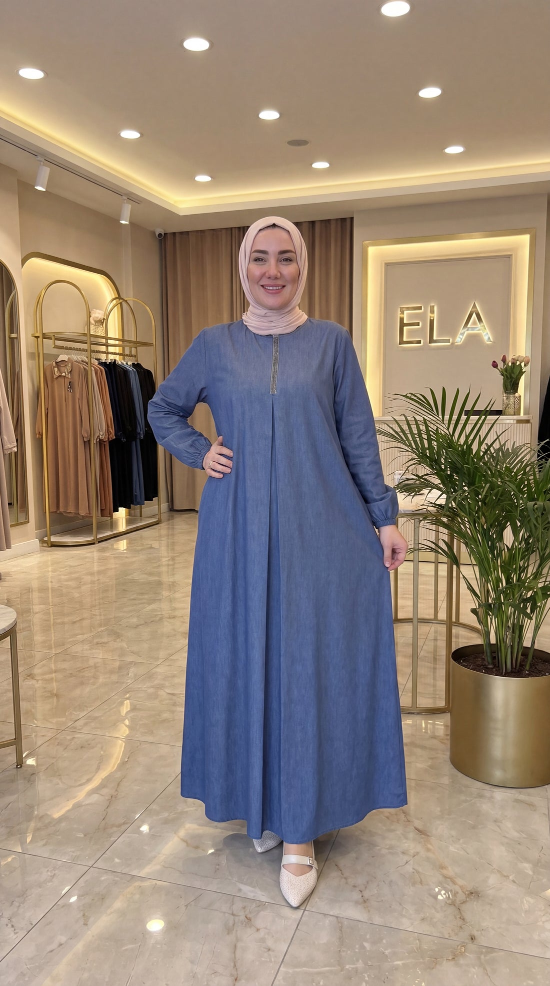 Kot Taşlı Elbise